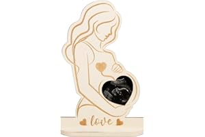 CHALA Expectant Mum Gift Pregnant Mum Picture Frame Wooden Baby Ultrasonic Photo Frame Love in Belly Pregnant Mum Gift Pregnant Gift Ideas for Expectant Mother Pregnant Baby Shower