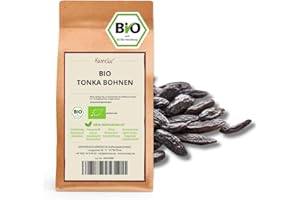 Kamelur 100g de fèves tonka BIO entières du Brésil - fèves tonka aromatiques de qualité A, sans additifs - conditionnées dans un emballage biodégradable