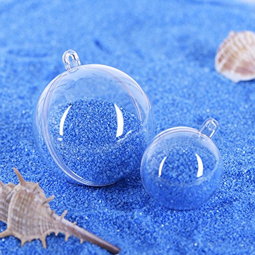 Outus Klar Kunststoff DIY Bad Bombe Form Bath Bomb Mold Weihnachten Ball Verzierung, 3 Größe, 15 Set - 5