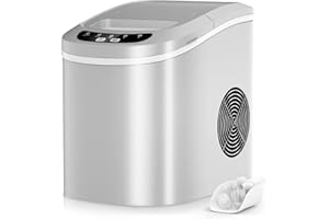 RELAX4LIFE Macchina Ghiaccio 2,2 L, Fabbricatore Cubetti 12 kg in 24 H, Ciclo Produttivo 6-13 Minuti, Tecnologia a Infrarossi, Funzionamento Automatico (Agrento)