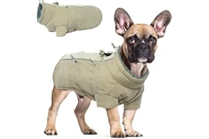 Hjyokuso Wasserdichter Hundemantel Winter Warme Jacke, Hundejacken für kleine Mittel Große Hunde, Hundepullover, Winddichte Wintermantel Hund mit Reflektierender Streifen und Reißverschluss S