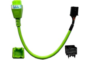 OTKEFDI Adattatore Giornaliero del Gateway di Sicurezza del Cavo di Bypass del Dongle,12Pin Maschio a 12Pin Femmina OBD Cavo Diagnostico 35cm Verde