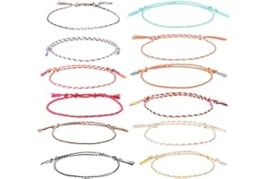 Auidy_6TXD 20 Stück Freundschaft Armbänder für Frauen Mädchen Handgefertigt Geflochten Wickelarmband Multicolor Gewebte Dünn Saiten