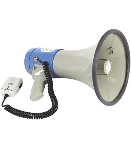 Megafono MONACOR Stageline TM-11 - 15W, 100dB, Bianco, Con Sirena E Microfono Integrato - Foto 9