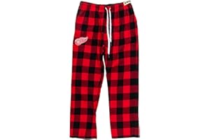 Calhoun NHL Surf & Skate Herren Pyjamahose mit Team-Logo, kariert, 100% gewebter, gebürsteter weicher Stoff