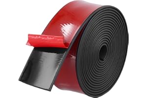 QWORK® 3 Meter Bande de Caoutchouc Adhésive 40mm x 2mm - Rouleau Caoutchouc Néoprène pour Joints, Sols, Isolation, Bricolage