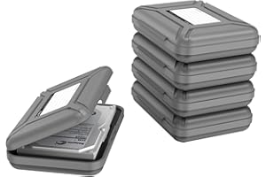 ORICO - 5 Pzs Funda Protectora para Disco Duro DE 3,5 Pulgadas - Estuche Protector para Western Digital WD Seagate Toshiba Samsung (3.5", Gris)
