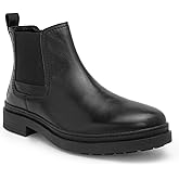 Thomas Crick Men’s Genuine Leather Mid-Top Chelsea Boots – Slip-On Ankle Boots with Pull Tab, Ortho Comfort in-Sock & Cleated