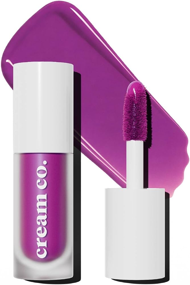 Cream Co. Allık Ruj Göz Farı Glow Tint Dream Grape, Nemlendirici Makyaj, 510 Mor, Hyaluronik Asit Peptit