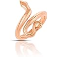 Memoir Brass Metal Copper Finish Nagdevta Snake Adjustable Open End Free Size Finger Ring - Animal Jewellery for Men and Women(OROM4403)