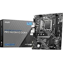MSI Pro H610M-G DDR4 Carte Mère, Micro-ATX - pour Processeurs Intel MSI Pro H610M-G DDR4 Carte Mère, Micro-ATX - pour Processeurs Intel