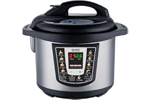 TZS First Austria - Olla a presión eléctrica 6L con 9 programas automáticos - Multicooker 1000W como arrocera, vaporera, Crock Pot, etc. - Multiolla eléctrico a presión incl. libro de recetas
