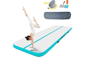 A&BBOARD Tapis de Tumbling, Tapis de gymnastique avec pompe à air, Tapis d'entraînement avec sac de transport, Tapis de gymnastique pour la maison, l'extérieur, le yoga