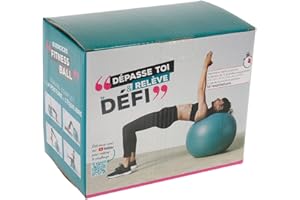 upfit - Ballon d'exercices de pilâtes - Permet Le renforcement Musculaire du Dos, du Ventre - Sert à accompagner Les mouvements et Aide à Bien se Placer Durant Les Exercices - Diamètre: Ø65cm