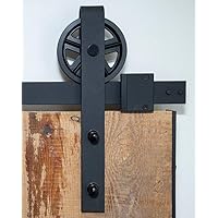 Barnwoodweb Schiebetürsystem Speichenrad 200cm Schiebetürbeschläge Speichenrad Komplett-Set für einen Lofttür