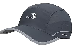 RRvane Running Cap UPF50+ Quick Dry Outdoor Sports Hat Reflective Lightweight Unstructured Baseball Cap for Men Women