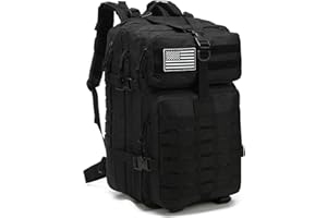 SEYATULLH Mochilas Tácticas Militares para Hombre/Mujer 45L Grandes Army Molle Bolsa Mochila de Senderismo para Acampar (45l negro)