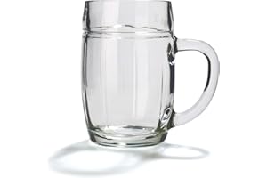 Oberglas Stölzle Mannheim - Juego de 6 jarras de cerveza (0,5 litros), color verde