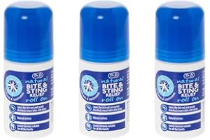 Dr J's BITE & Sting Relief Roll On with Witch Hazel & Aloe Vera, 3 x 50 ml