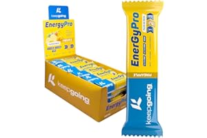 Keepgoing - Barritas Energéticas Naturales EnergyPro 12 uds x 40g | Textura de Gominola para Ciclismo y Running | Barritas Energéticas de Pulpa de Fruta (12 unidades, Piña)