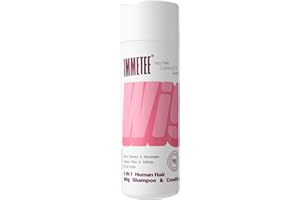 immetee 2 in 1 Shampoo & Conditioner for Wig, Wig Shampoo Wig Conditioner for Human Hair and Synthetic Hair 250ml. (PH5)