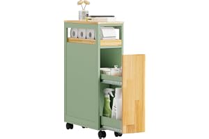SoBuy badrumsskåp smalt 20 cm brett med 2 lådor, 50,5 × 20 × 79 cm