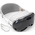 Zuooiec Transparent Protective Case Compatible with Apple Vision Pro, Crystal Clear Soft TPU Protective Anti-Scratch Shockproof Cover for Vision Pro VR Headset 2024 Accessories,Transparent