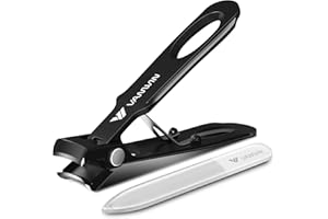 VANWIN Coupe Ongle Professionnel avec Récipient, Coupe-Ongles Acier Inoxydable pour Ongles Épais et Pieds, Nail Clipper Haute Qualité pour Hommes et Femmes