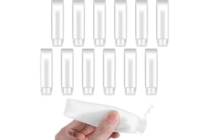 Guduling Set med reseflaskor, 12 stycken, 30 ml, påfyllningsbara behållare för kosmetika, läckagesäkra små behållare för bals