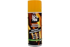 ABATOUT K-OFEU - Mousse Nettoyante - Vitres d'inserts, planchas, barbecues, fours - Prêt à l'emploi - Compatible alimentaire - 400 ml