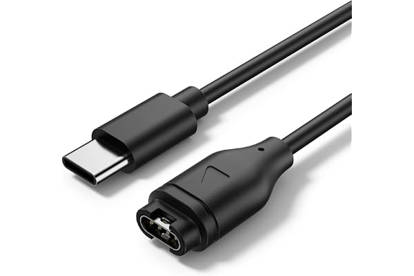 USB C laddningskabel för Garmin Fenix 7 8 7S 7X 6S 6X Pro, Forerunner 965 955 265 265S 255 255S, Quatlx 7, Approach S62 S60, Venu 2 Plus 2S Sq2, Instinct 2 2X, Enduro 2 2X Vivoactive 4 3, Tactix (50
