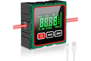 SOARFLY Digitaler Winkelmesser Neigungsmesser mit LCD Display, IP54 Wasserdicht, 0,1° Genauigkeit, 4 seitiger Magnet, Digitale Wasserwaage Winkelmesser Digital für Holzarbeiten, Bau Heimwerker