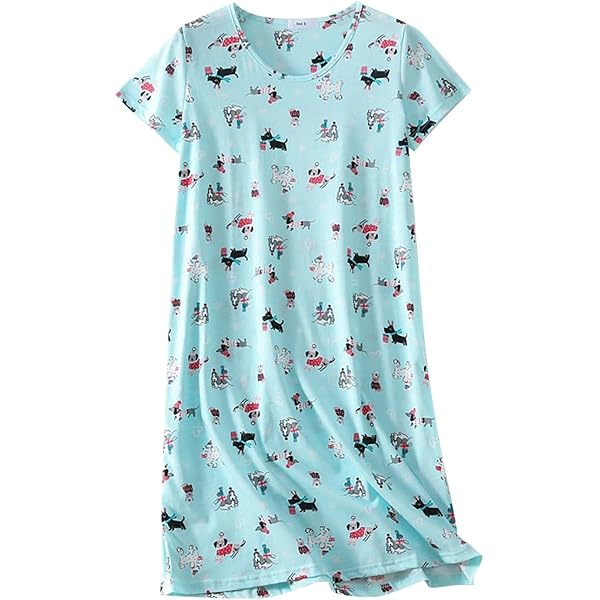 Marlon Carlotta Camicia Da Notte Donna In Misto Cotone Con Volant – Stampa Floreale, Maniche Corte - 3