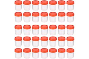 Healifty Récipient Scellé à l'Urine de Tasse d'Échantillonnage En Plastique De 40ml Tasse d'urine Avec Bouchon à Vis Convient Aux Adultes 50 Pièces (Couleur Aléatoire)