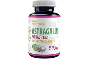 Hepatica Astragalus 6.000mg | 15:1 Extrakt (400mg) | 120 vegane Kapseln | 20% Polysaccharide | Hochfeste Immun- & Energieunterstützung | Drittanbieter Labor getestet