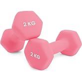 unycos - Non-slip Neoprene Dumbbells 1-10 kg for Fitness | With neoprene coating, comfortable grip and exercise e-book for st