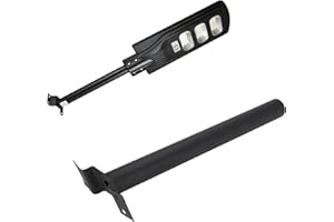 YASTA Palo Per Lampione Solare 48 Cm Staffa Nera Per Lampione Stradale Palo Antenna TV Supporto Per Faro Led Da Esterno Stradale Braccio Per Muro Parete