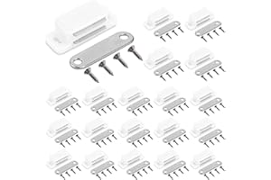 JJ PRIME - 20x Aimant De Porte De Placard | Aimant Tiroir | Aimant Pour Porte De Placard - Loqueteau Magnétique Pour Portes De Placard/Tiroirs/Meubles/Armoires