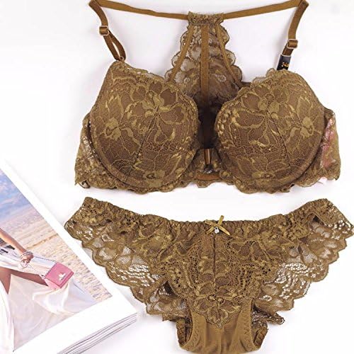 YONGYI Bra Kit vs western new summer the reformer lingerie lace back bra kit, Army Green ,80B