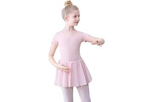 FONLAM Robe Justaucorps de Danse Ballet pour Fille Justaucorps Gymnastique Fille Tutu Danse Classique