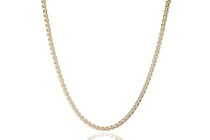 AFSTALR Cadena Acero Inoxidable Hombre Plata/Dorado/Negro Collar Veneciana de Eslabones Cuadrados 2/2.5/3/4mm Ancho Box Chain Punk Caja Cadenas 45/50/55/60/70CM