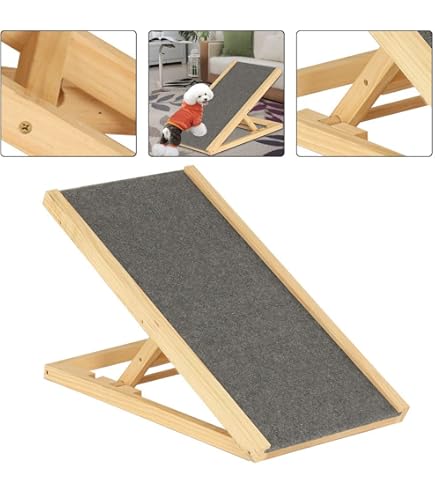 39.4''/100cm Wooden Pet Ramp Dog Ramp For Bed,Adjustable Height Dog - View #8