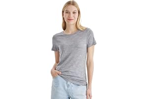 Merino Protect 100% Merino Wełna T-Shirt Damski Z Okrągłym Dekoltem Krótki Rękaw Odzież Podstawowa Antyodorowa Nadająca Się Do Podróży I Trekkingu T-Shirt