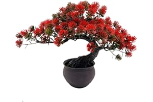 Fycooler Sztuczne drzewko bonsai, sztuczne miniaturowe rośliny w doniczce, japońskie drzewo Zenbaum 33 cm, sztuczne rośliny pokojowe, jałowiec, bonsai, sztuczna zieleń, dekoracja domu, biura, na