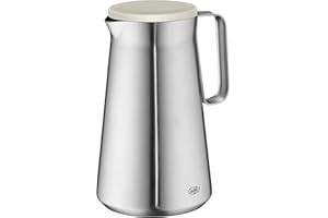 ‎ALFI alfi Napęd! 1,0 l, biały, izolowany dzbanek z podwójną ścianką, z matowej stali, utrzymuje ciepło przez 12 godzin, zimno przez 24 godziny, zamknięcie śrubowe, szeroki otwór, termos, do zmywarki, bez