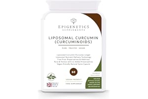 Liposomal Curcumin | High Strength 400mg per 2 Capsules. 60 Capsules, Vegan Friendly, Made in The UK by Epigenetics Supplements