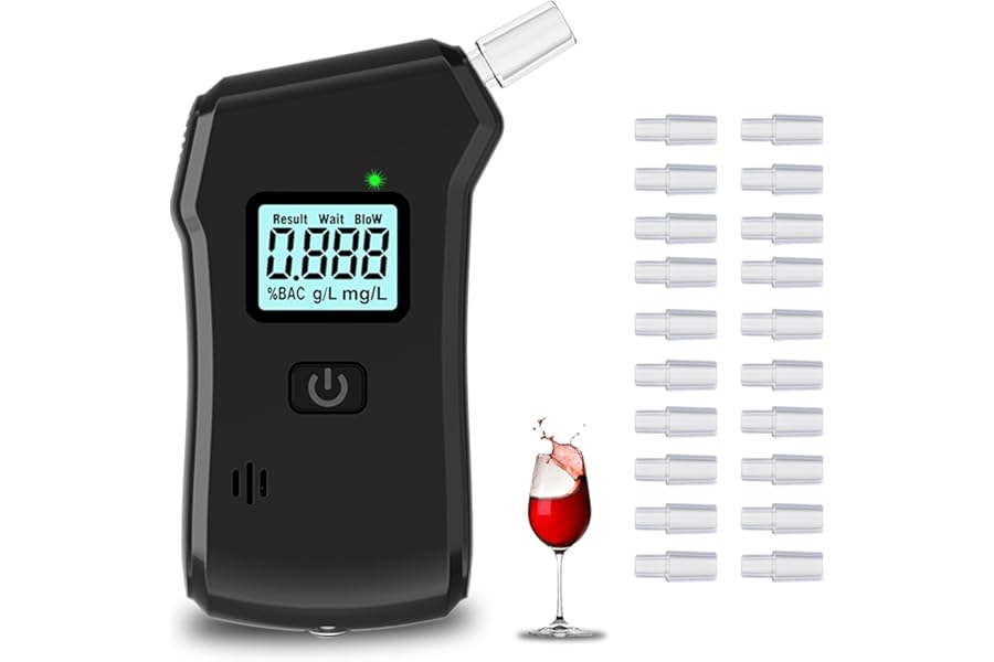 HEEGFF Breathalyzer, Alcohol Tester UK Breathalysers, Professional Dual Sensor Digital Breathalyzer Portable Breathalyser Home Personal Professional Use