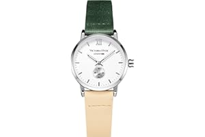 VICTORIA HYDE Rétro Élégant Femme Montres Quartz Japonais Cuir Véritable Montre-Bracelet