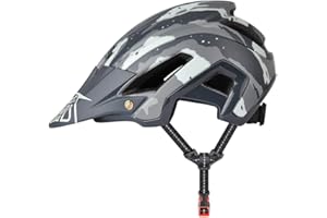 YieJoya Casque de Vélo, Casque de Vélo de Montagne Léger 56-60cm avec Pare-Soleil Amovible, Réglage Réglable, Casque VTT pour Homme et Femme Adulte