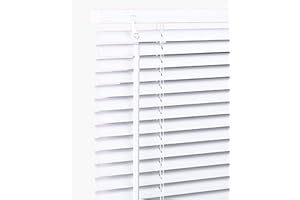 FUNKY GADGETS PVC Venetian Blind Blinds Easy Fit Curtains Trimmable Fittings Windows Treatment Shutters Twist Open Close Pay only 1 Flat shipping £3.99 for multiple buying (White, 90 W x 150L)